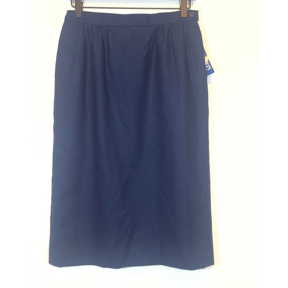 Vintage Navy Blue Pendleton Wool Skirt -New with Tags